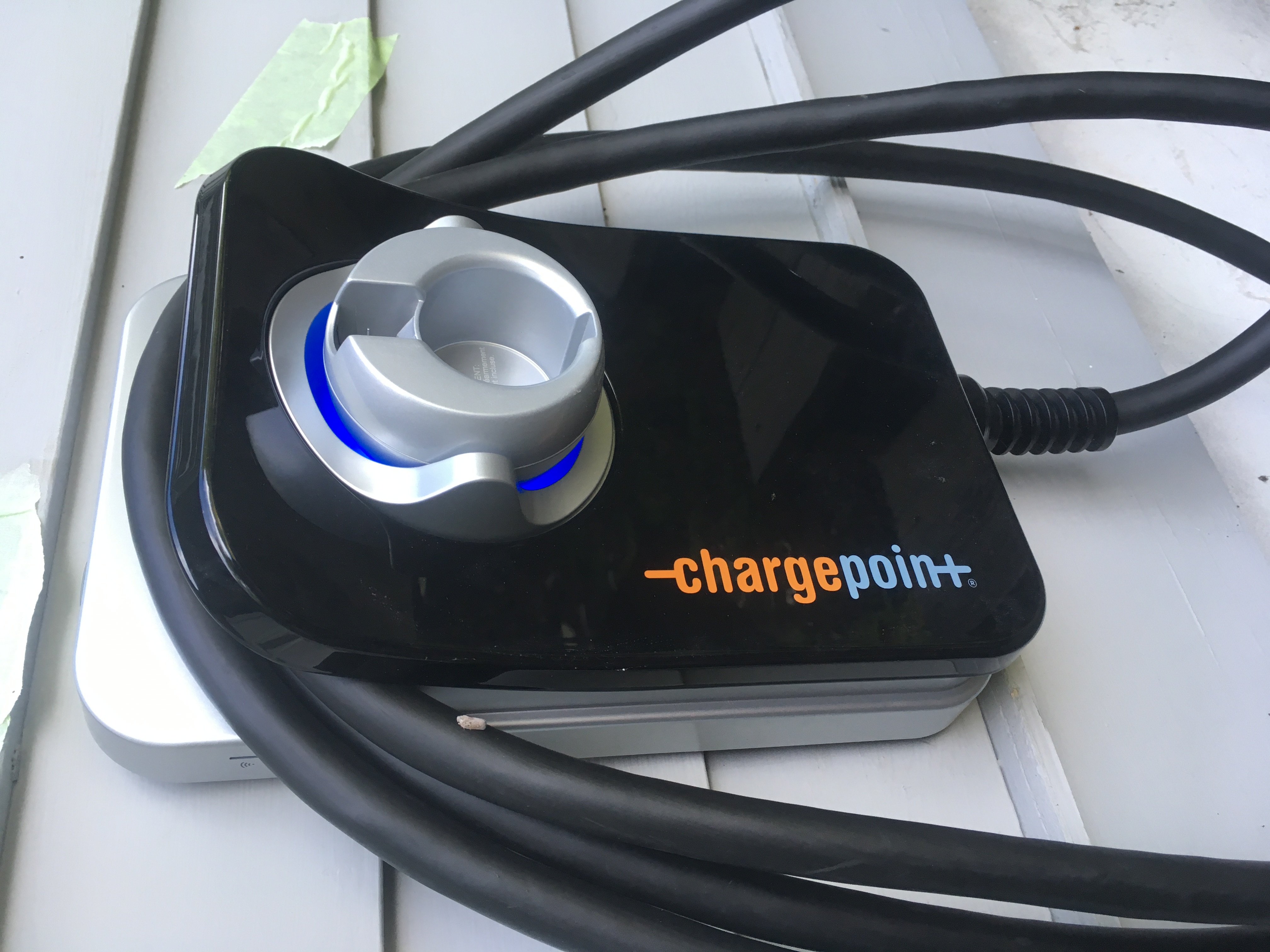 Wall-mounted ChargePoint home electric vehicle charger